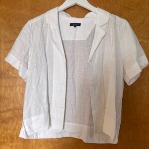 Quince Linen White Button Down Women's Shirt